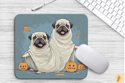 Kawaii Mops Dogs In Ghost Costume