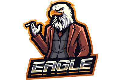 Eagle boss esport Mascot Logo