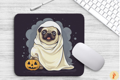 Kawaii Happy Pug Dog In Ghost Costume