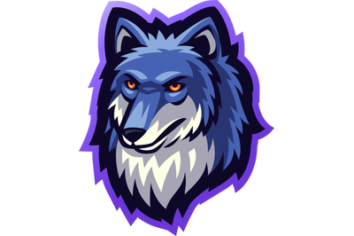 Wolf head mascot logo design