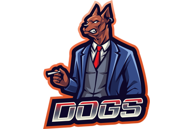 Dogs boss esport Mascot Logo