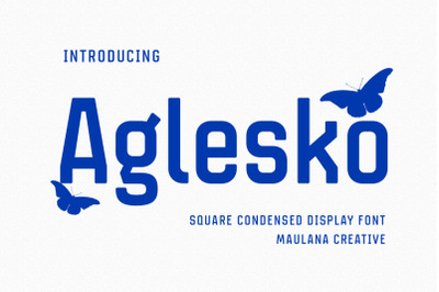 Aglesko Square Condensed Display Font