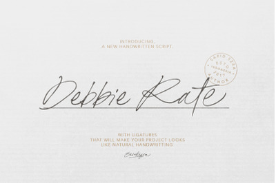 Debbie Rate - Handwriting Script