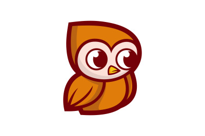 cute baby owl vector template logo design