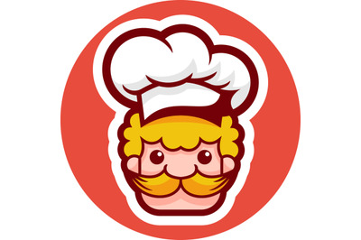 man chef vector template logo design