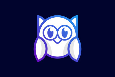 owl lineart vector template logo design