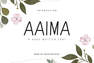 Aaima Handwritten Font