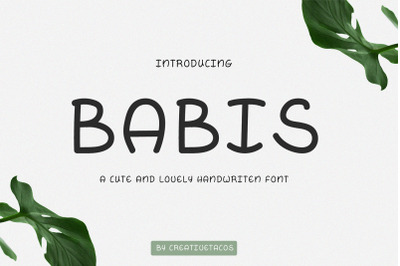 Babis Handwritten Font