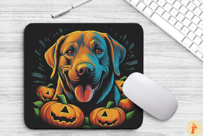 Pop Art Abrador Retriever With Pumpkins