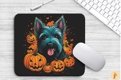 Pop Art Scottish Terrier With Pumpkins