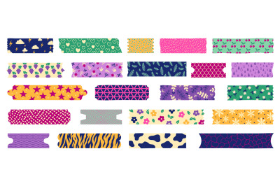 Decorative tape shape collection. Cute borders for planner, scrapbook