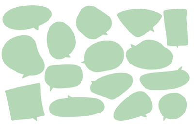 Chat bubble shapes. Comic empty message balloons, communication blank