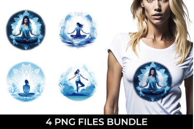 Tranquil Aura - Mindful Yoga T-Shirt Sublimation Bundle