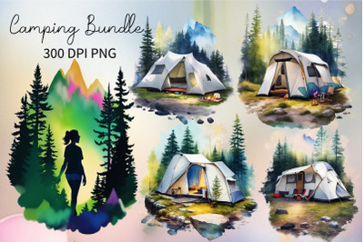 Camping Clipart Bundle | Camping PNG Sublimation Bundle