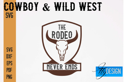 Cowboy &amp; Wild West SVG | Western SVG Design | Cowboy T-Shirt Design