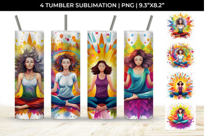 Empowerment Burst - Confident Yoga Tumbler Wrap Bundle