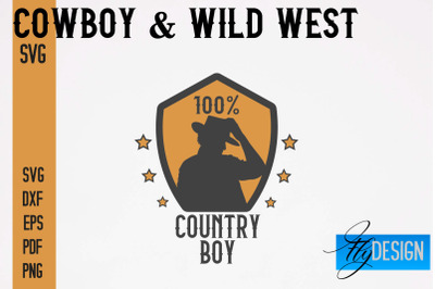 Cowboy &amp; Wild West SVG | Western SVG Design | Cowboy T-Shirt Design