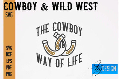 Cowboy &amp; Wild West SVG | Western SVG Design | Cowboy T-Shirt Design