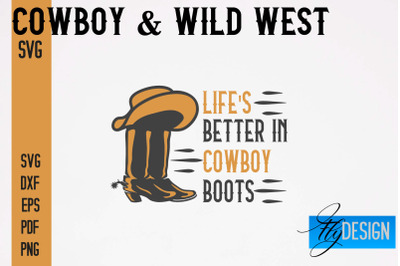 Cowboy &amp; Wild West SVG | Western SVG Design | Cowboy T-Shirt Design