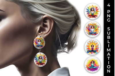 Empowerment Burst - Confident Yoga Earrings Sublimation Bundle