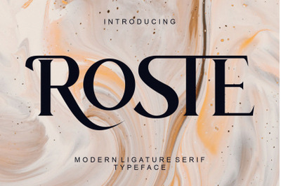 ROSTE Modern Ligature Serif Typeface