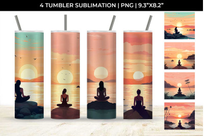 Sunset Serenity - Yoga Tumbler Wrap Bundle