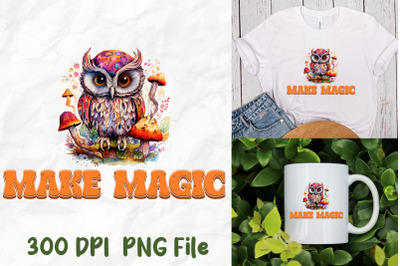 Make Magic Hippie Rainbow Owl