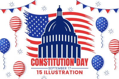 15 Constitution Day United States Illustration