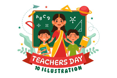 10 Teacher Day in India Illustration