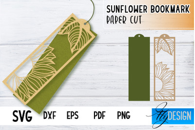 Sunflower Bookmark SVG | Summer Bookmark SVG | Book Lover