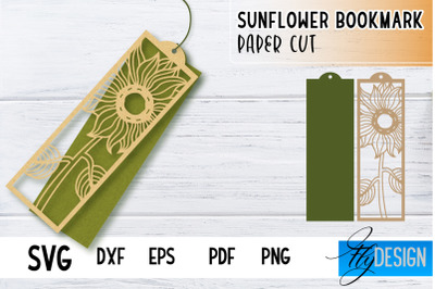 Sunflower Bookmark SVG | Summer Bookmark SVG | Book Lover