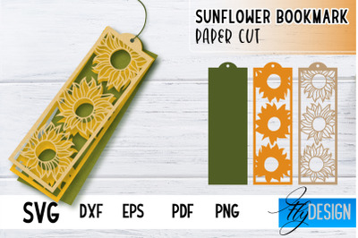 Sunflower Bookmark SVG | Summer Bookmark SVG | Book Lover