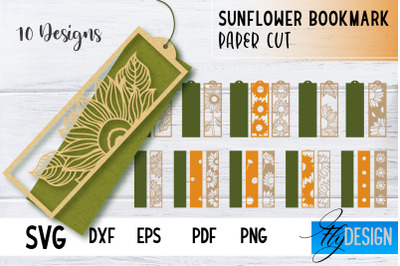 Sunflower Bookmark SVG | Summer Bookmark SVG | Book Lover