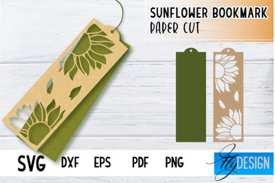 Sunflower Bookmark SVG | Summer Bookmark SVG | Book Lover