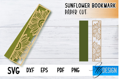 Sunflower Bookmark SVG | Summer Bookmark SVG | Book Lover