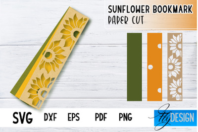 Sunflower Bookmark SVG | Summer Bookmark SVG | Book Lover