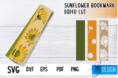 Sunflower Bookmark SVG | Summer Bookmark SVG | Book Lover