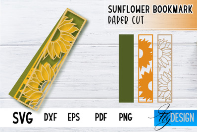 Sunflower Bookmark SVG | Summer Bookmark SVG | Book Lover