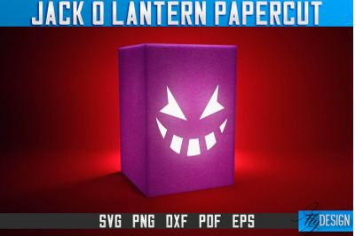 Jack-o- Lantern Papercut SVG | Halloween Lantern SVG | Night Light