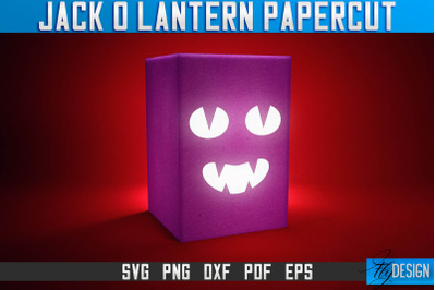 Jack-o- Lantern Papercut SVG | Halloween Lantern SVG | Night Light