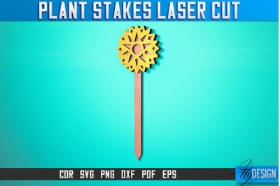 Plant Stakes Laser Cut SVG Bundle | Laser Flower Stakes SVG Design |