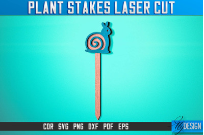 Plant Stakes Laser Cut SVG Bundle | Laser Flower Stakes SVG Design |