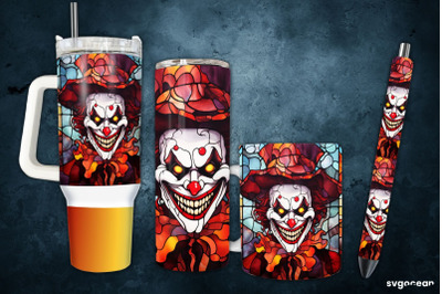 Scary Clown Wrap Bundle | Tumbler | Mug | Pen