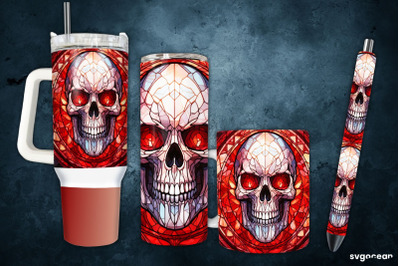 Halloween Skull Wrap Bundle | Tumbler | Mug | Pen