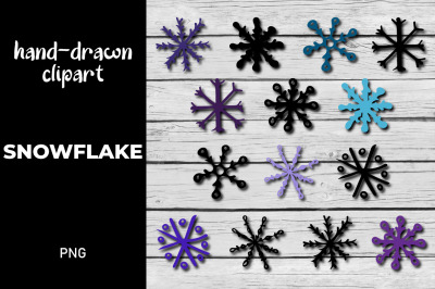 Snowflake Doodle Clipart Illustrations PNG