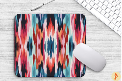 Geometric Ethnic Ikat Boho Mouse Pad