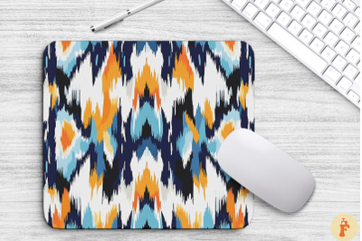 Ikat Boho Chic Spiral Line Mouse Pad