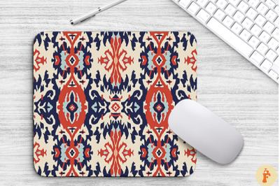 Ikat Pattern Moroccan Boho Mouse Pad