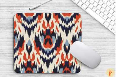 Ikat Pattern Moroccan Boho Mouse Pad