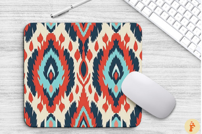 Ikat Pattern Moroccan Boho Mouse Pad